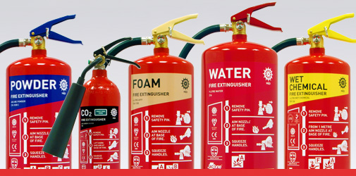 MED range fire extinguishers