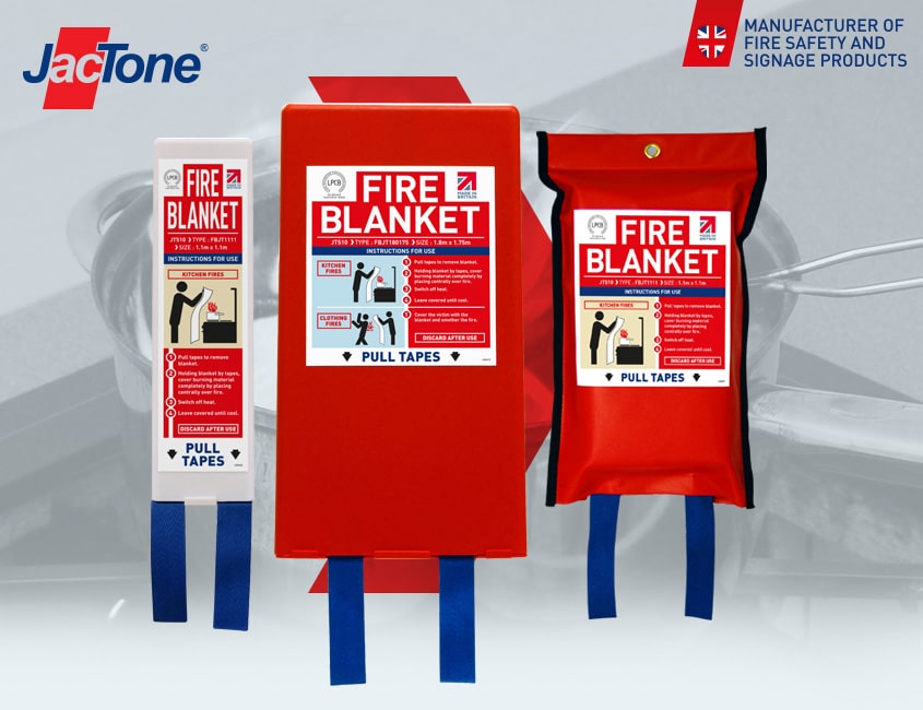 Jactone Fire Blankets certified to BS EN 1869:2019