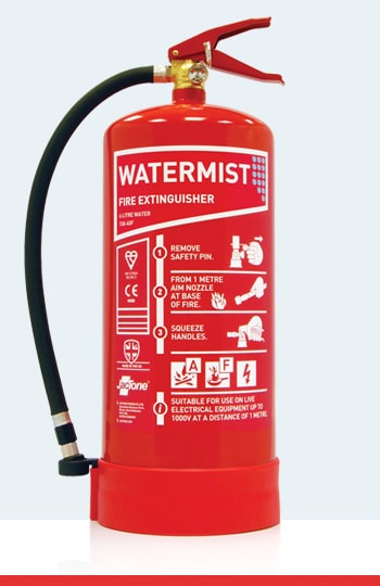 Fire Extinguisher Types and Colours - Water Mist