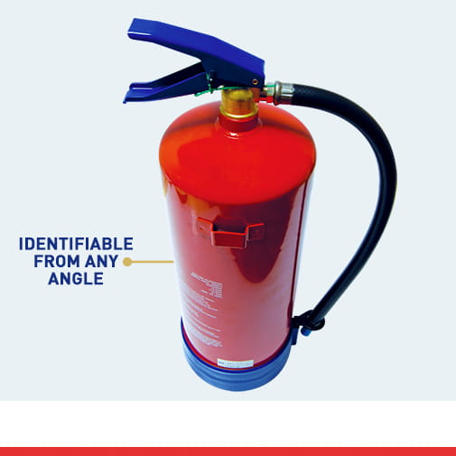 Fire Extinguisher Colour Coding from any angle