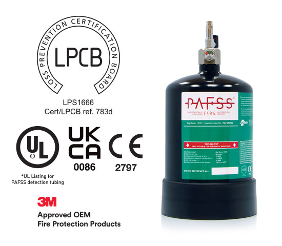 PAFSS Electrical Enclosure and Cabinet Fire Suppression Systems