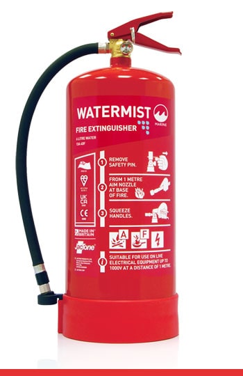 Marine Range 6 Litre Watermist Fire Extinguisher