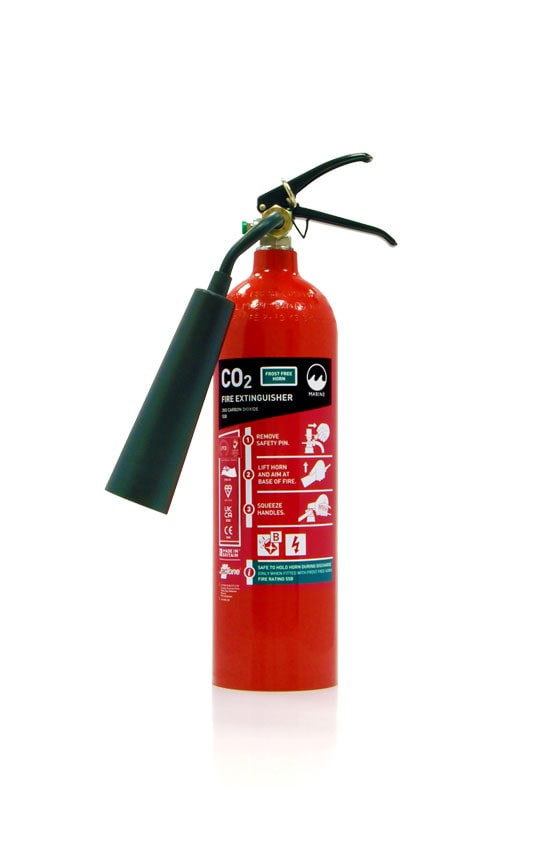 Marine Range 2kg CO2 Fire Extinguisher with Frost-free Horn