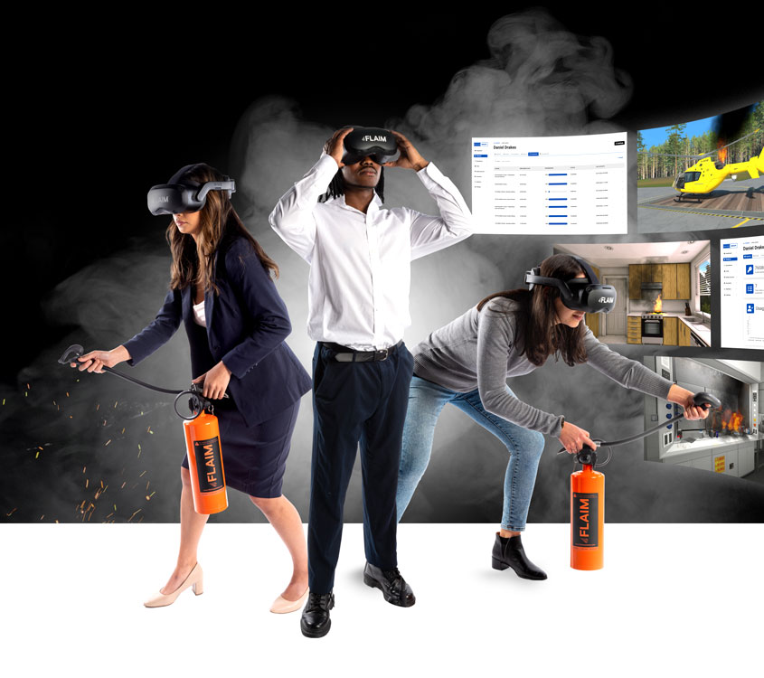 FLAIM Virtual Reality Fire Safety Training Systems