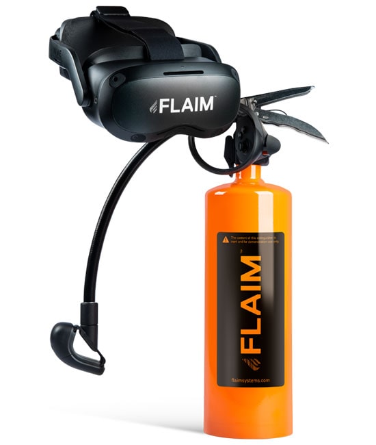 FLAIM Extinguisher and VR Headset