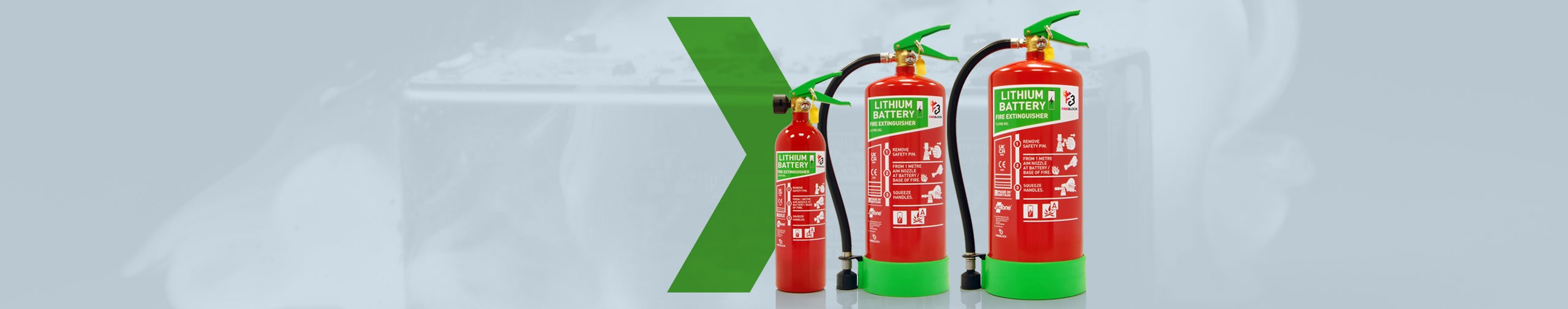 Jactone Lithium Battery Fire Extinguishers using FIREBLOCK Lithium Gel