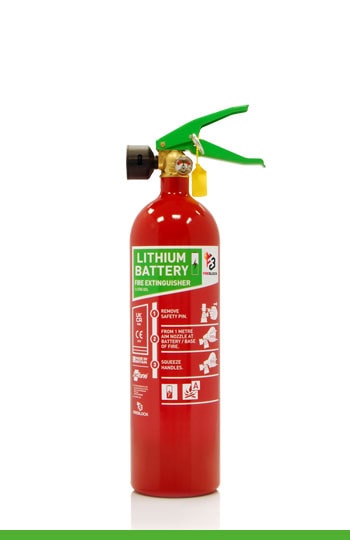2 Litre Lithium Battery Fire Extinguisher using FIREBLOCK Lithium Gel