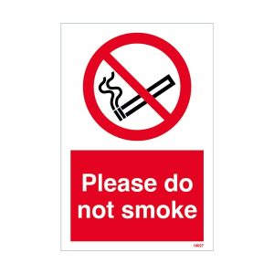 Please Do Not Smoke Sign