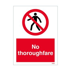 No Thoroughfare Sign