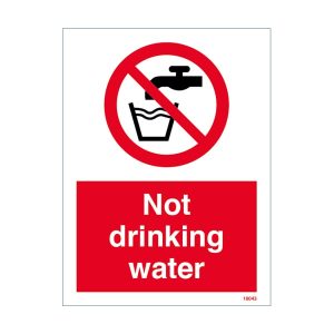Not Drinking Water Sign