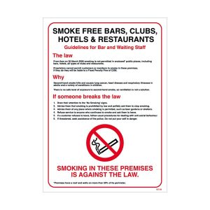 Smoking In These Premises Is Against The Law Sign - Scottish Legislation