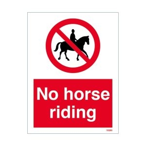 No Horse Riding Sign