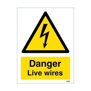 Danger Live Wires Sign