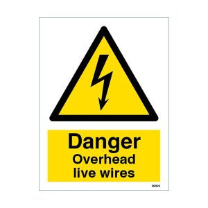 Danger Overhead Live Wires Sign