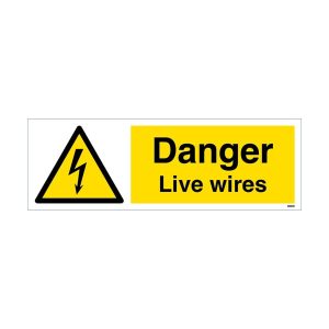 Danger Live Wires Sign