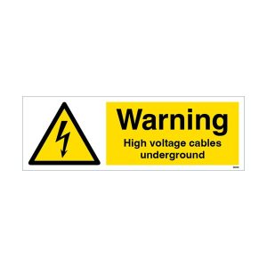 Danger High Voltage Cables Underground Sign