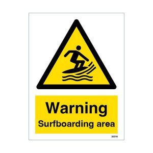Warning Surfboarding Area