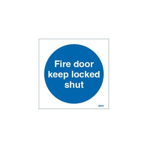 Fire Door Keep Locked Shut Sign