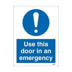 Use This Door In An Emergency Sign