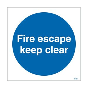Fire Escape Keep Clear Sign