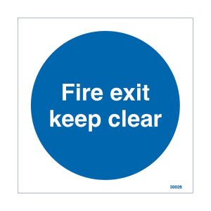 Fire Exit Keep Clear Sign
