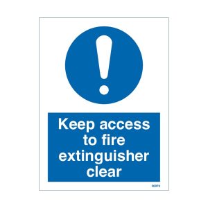 Keep Access To Fire Extinguisher Clear Sign