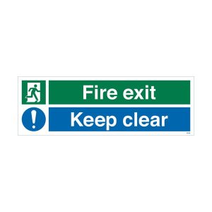 Fire Exit Keep Clear Sign