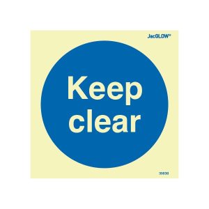 JacGLOW Photoluminescent Keep Clear Sign
