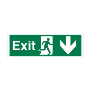 Exit Arrow Down Sign
