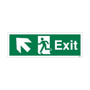 Exit Arrow Up and Left Sign
