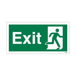 Exit Running Man Right Sign