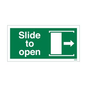 Slide To Open Arrow Right Sign