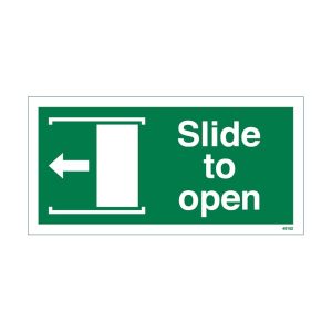 Slide To Open Arrow Left Sign
