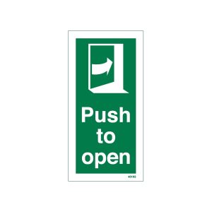 Push To Open Right Arrow Sign