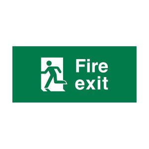 Luminaire Overlay Fire Exit Running Man Left Sign