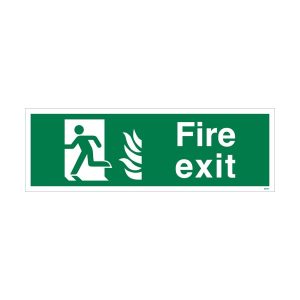NHS Estates Fire Exit Left Sign
