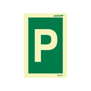 JacGLOW Photoluminescent Letter P Sign