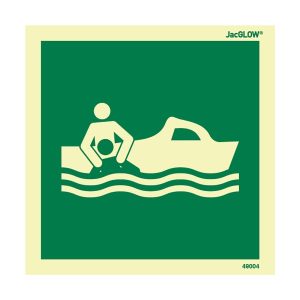JacGLOW Photoluminescent Rescue Boat Sign