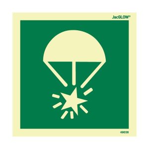 JacGLOW Photoluminescent Rocket Parachute Flare Sign