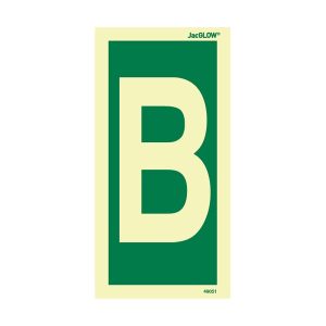 JacGLOW Photoluminescent Letter B Sign