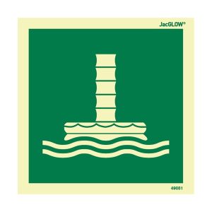 JacGLOW Photoluminescent Marine Evacuation Chute Sign