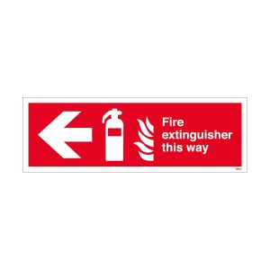 Fire Extinguisher This Way Sign - Arrow Left