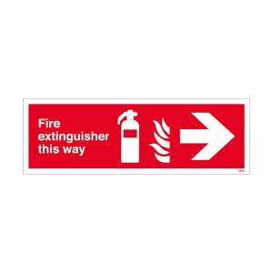 Fire Extinguisher This Way Sign - Arrow Right