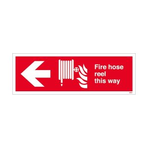 Fire Hose Reel This Way Sign - Arrow Left