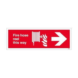 Fire Hose Reel This Way Sign - Arrow Right