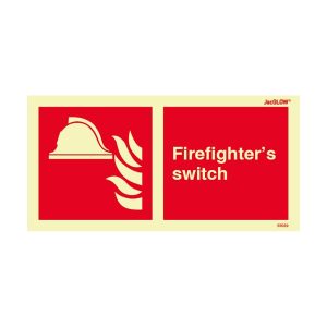 JacGLOW Photoluminescent Firefighter's Switch Sign
