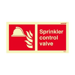 JacGLOW Photoluminescent Sprinkler Control Valve Sign
