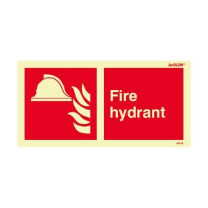 JacGLOW Photoluminescent Fire Hydrant Sign