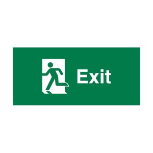 Luminaire Overlay Exit Running Man Left Sign