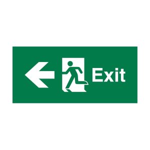 Luminaire Overlay Exit Arrow Left Sign